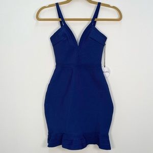 NWT Revolve About Us Blue Bandage Mini Dress